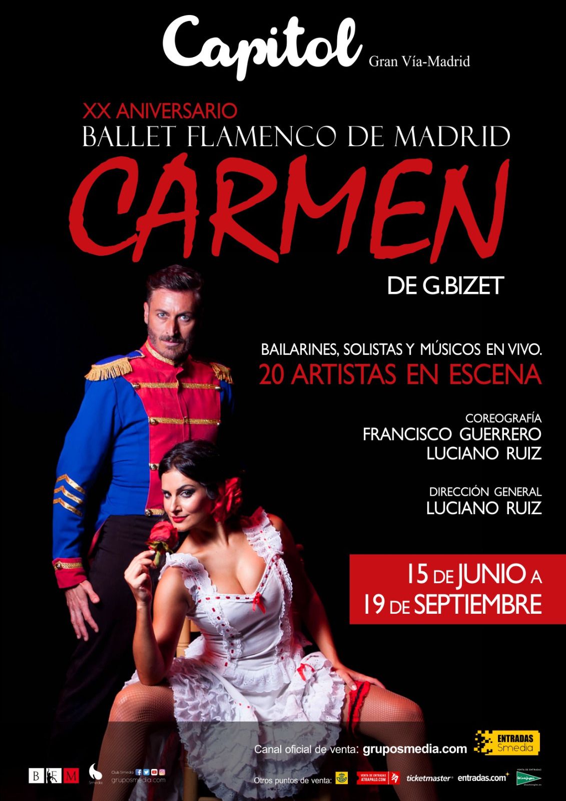 CARMEN DE BIZET - Ballet Flamenco de Madrid en el Teatro Capitol Gran Vía