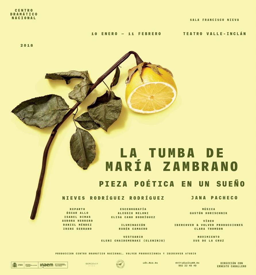 LA TUMBA DE MARÍA ZAMBRANO en el Teatro Valle-Inclán