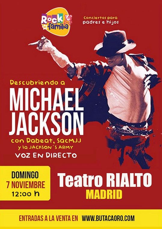 ROCK EN FAMILIA DESCUBRIENDO A MICHAEL JACKSON en el Teatro Rialto