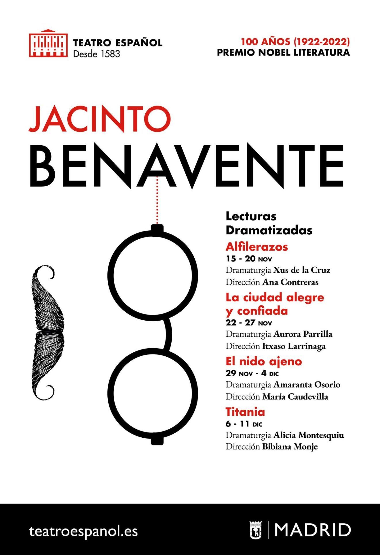 LECTURAS JACINTO BENAVENTE en las Naves y el Teatro Español - Madrid Es Teatro