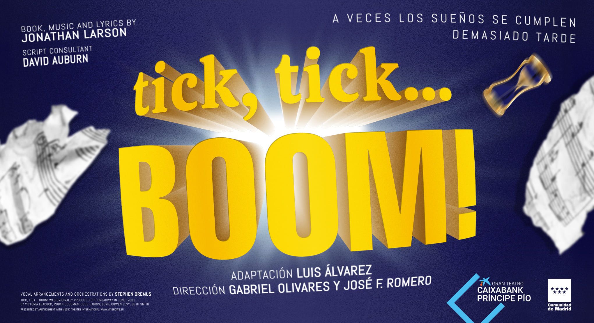 TICK, TICK… BOOM! en el Gran Teatro Caixabank Príncipe Pío