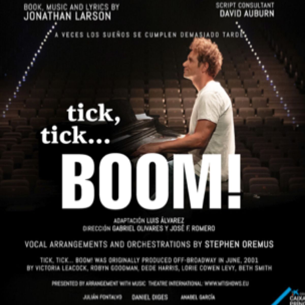 TIK, TIK… BOOM! en el Gran Teatro Caixabank Príncipe Pío – Madrid Es Teatro