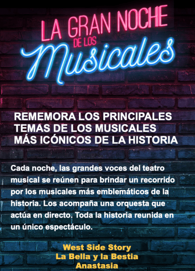 LA GRAN NOCHE DE LOS MUSICALES en el Teatro Amaya