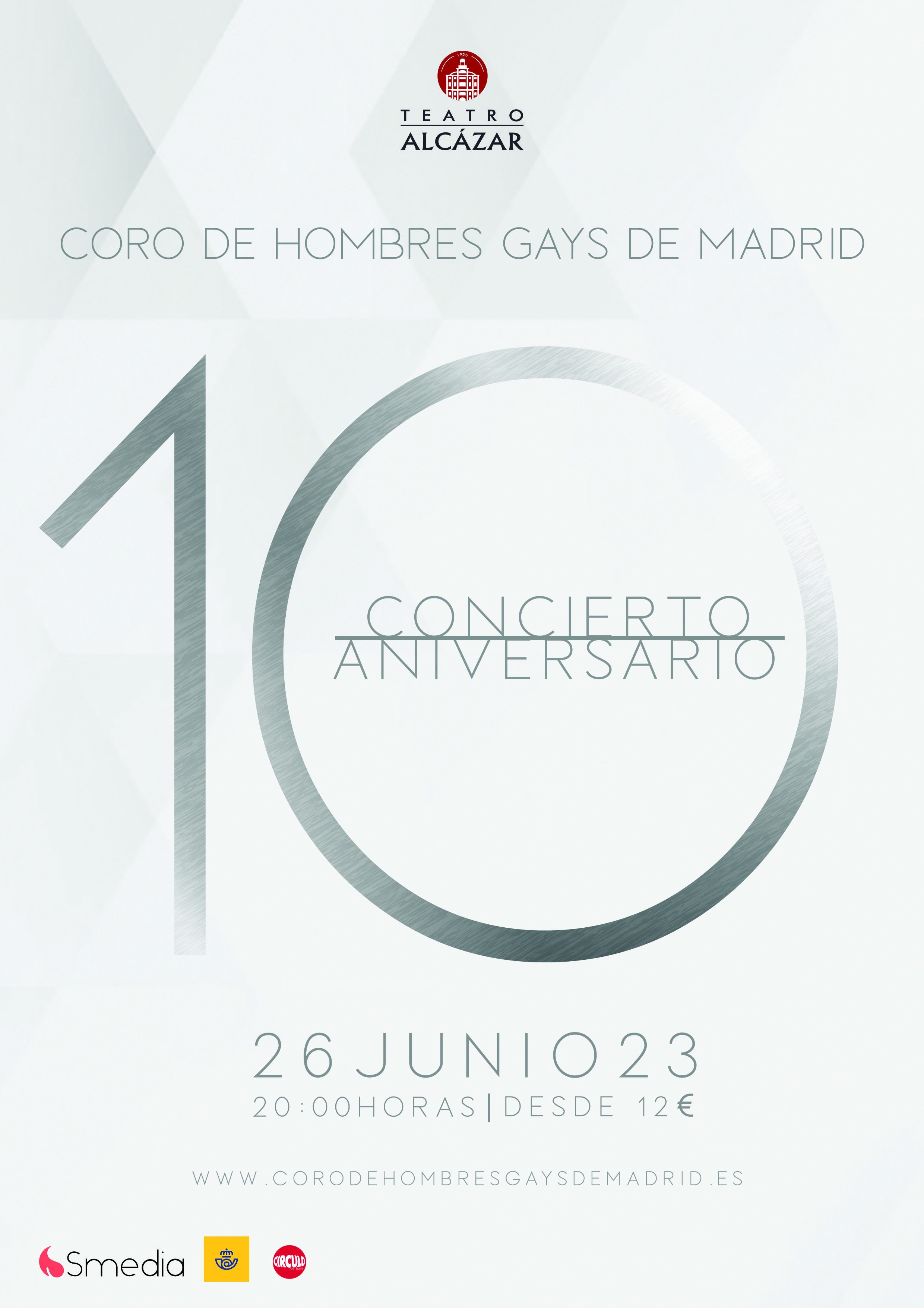 CORO DE HOMBRES GAYS DE MADRID – 10º ANIVERSARIO el el Teatro Alcázar