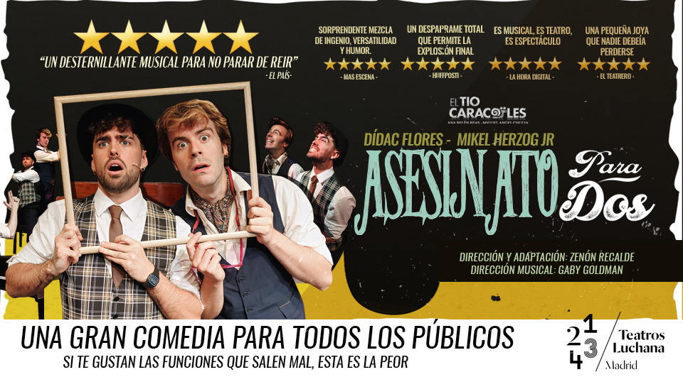 ASESINATO PARA DOS, el musical, en los Teatros Luchana