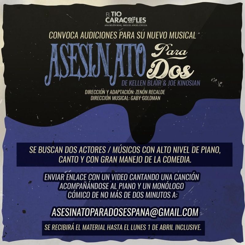 ASESINATO PARA DOS, el musical