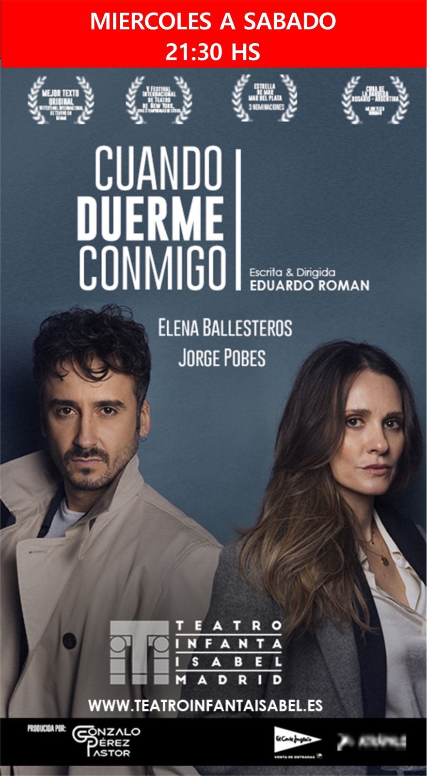 CUANDO DUERME CONMIGO en el Teatro Infanta Isabel