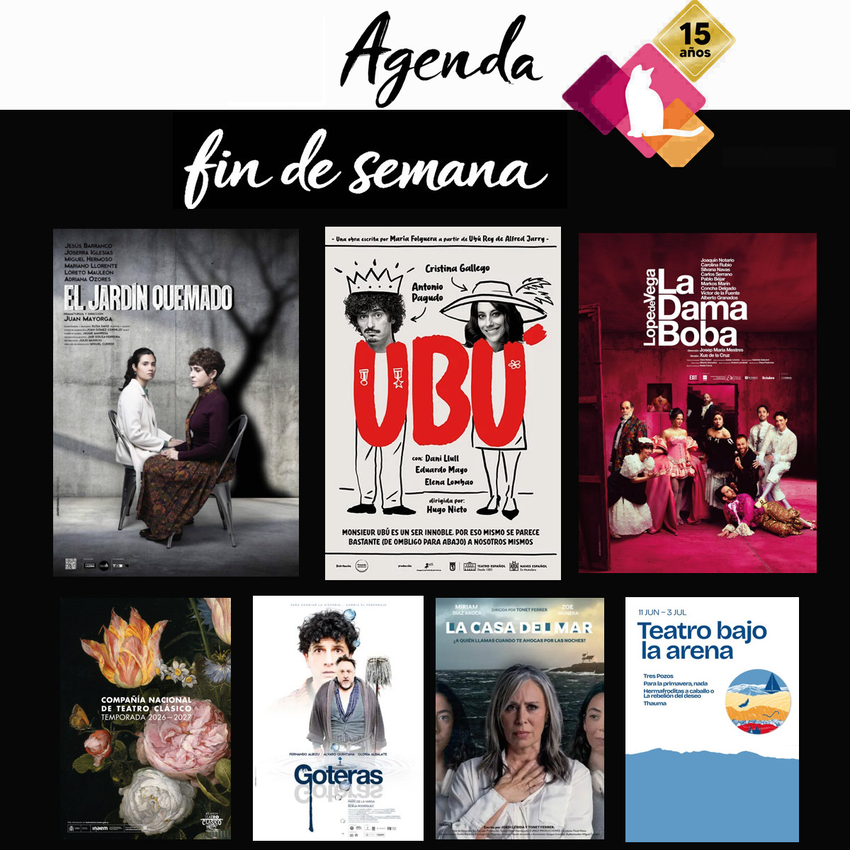 AGENDA TEATRO FIN DE SEMANA
